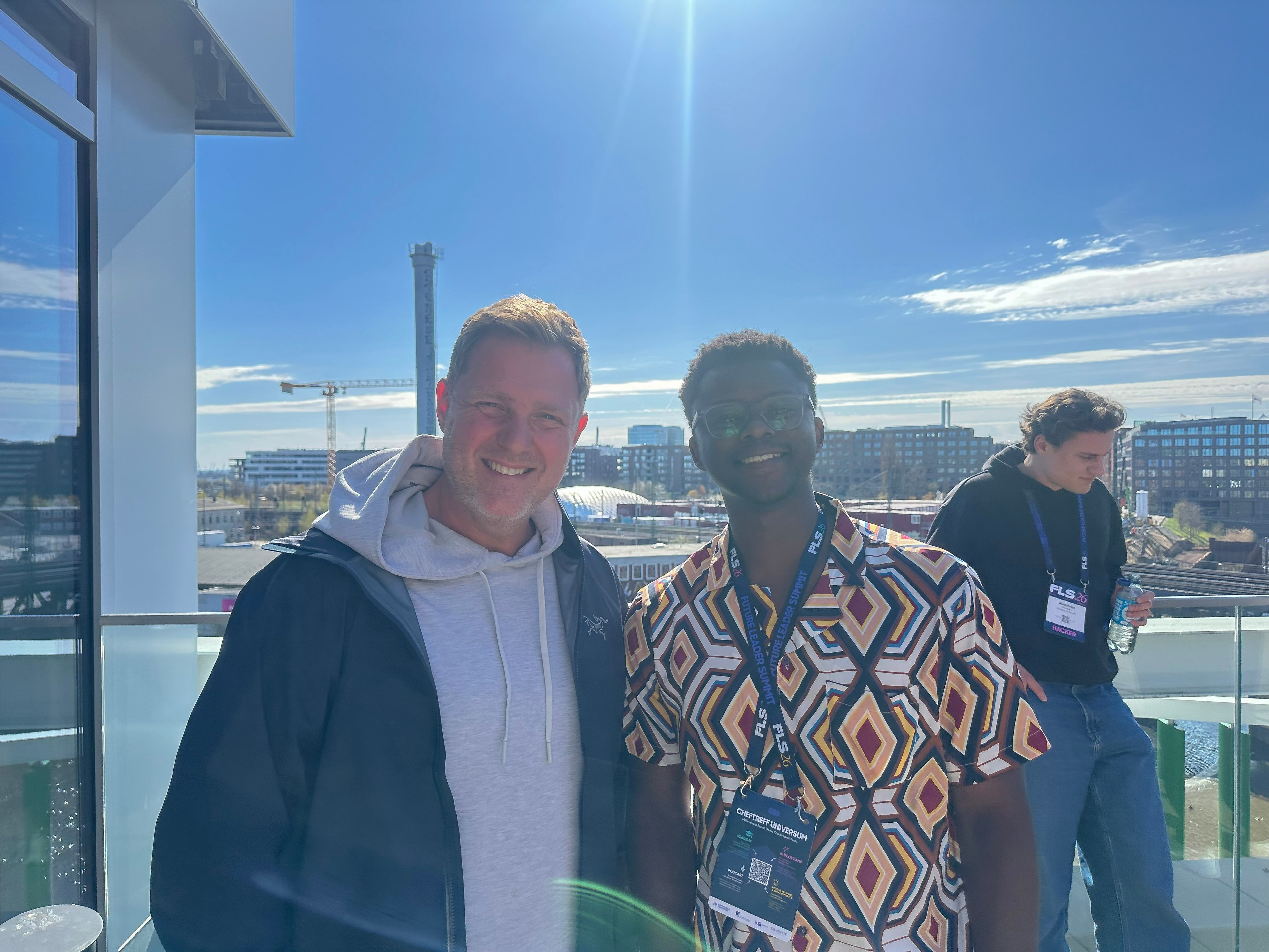 Cliford Nchotie meeting entrepreneur Simon Squibb, 2026